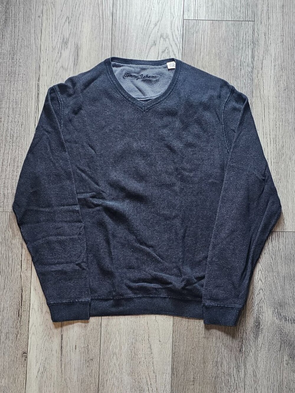 Tommy Bahama V-Neck Knit Sweater Men´s Extra Large XL Charcoal Grey Silk Cotton